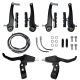 KIT FREIO V-BRAKE EM NYLON COM MAÇANETAS + CABOS + CONDUÍTES