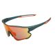 OCULOS CICLISMO EL54 LENTE POLICARBONATO COLORS UV400 VERDE/LARANJA 