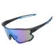 OCULOS CICLISMO EL54 LENTE POLICARBONATO COLORS UV400 PRETO/AZUL 