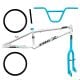 KIT BMX MONTAGEM QUADRO + GARFO + CANOTE + GUIDÃO + ARO + ABRAÇADEIRA BRANCO/AZUL