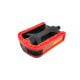 PEDAL INFANTIL BICOLOR 1/2 COM REFLETOR NYLON PRETO/VERMELHO