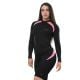 Blusa Bike Manga Longa ELITE Fem COLORS/UV PROTECTION M PRETO/PINK/BRANCO