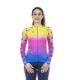 Blusa Bike Manga Longa ELITE Fem- UV PROTEC/LUMINA M AMARELO/ROXO