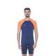 Camisa Bike ELITE SportsWear Masculina AERO/LUMINA/UV PRO P MARINHO/LARANJA FLÚOR