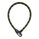 CADEADO ESPIRAL CHAVE TRAMA NYLON 15MM X 800MM PRETO 