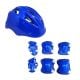 KIT SEGURANÇA INFANTIL CAPACETE+JOELHEIRA+COTOVELEIRA AZUL