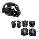 KIT SEGURANÇA INFANTIL BASIC CAPACETE+JOELHEIRA+COTOVELEIRA PRETO