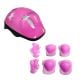 KIT SEGURANÇA INFANTIL BASIC CAPACETE+JOELHEIRA+COTOVELEIRA ROSA