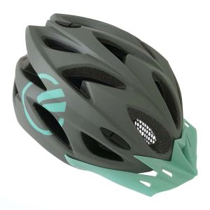 CAPACETE MTB IN MOLD VISEIRA REMOVÍVEL CINZA/ AZULTURQ G